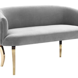 Cancun Golden Legs & Velvet Upholstered Sofa Loveseat