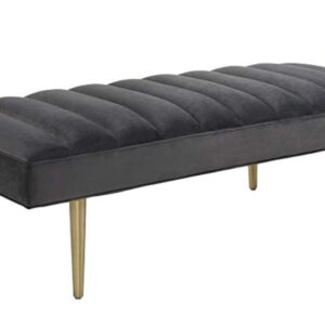 Havana Golden and Velvet Upholstered Bench